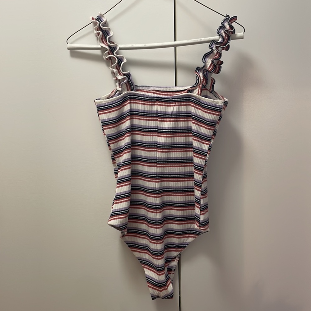 Striped Ruffle Bodysuit - Picture 3 of 3